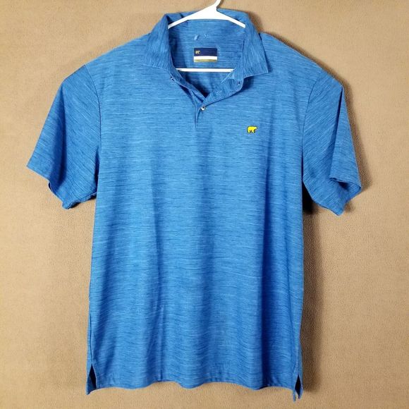 Jack Nicklaus Golden Bear Logo Mens Staydri Polo Golf Shirt Blue L - Picture 2 of 8
